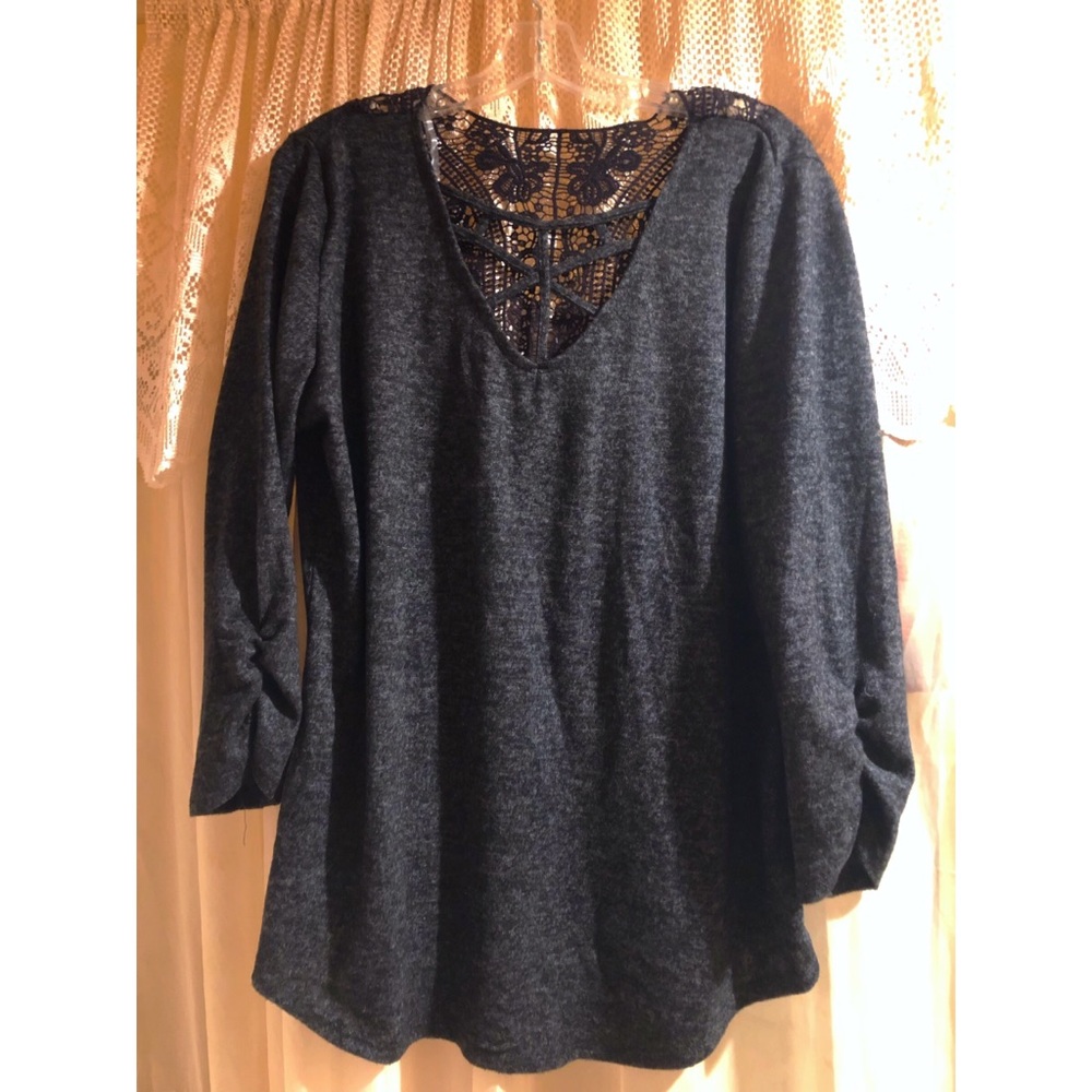 Caged neck top